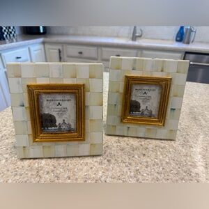 MacKenzie-parchment check  Picture Frame Duo